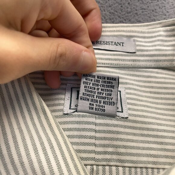 L.L.Bean Mens Button Up Shirt Sz 18-37 100% Cotton,Long Sleeve,Pocket,Plaid - Picture 6 of 10